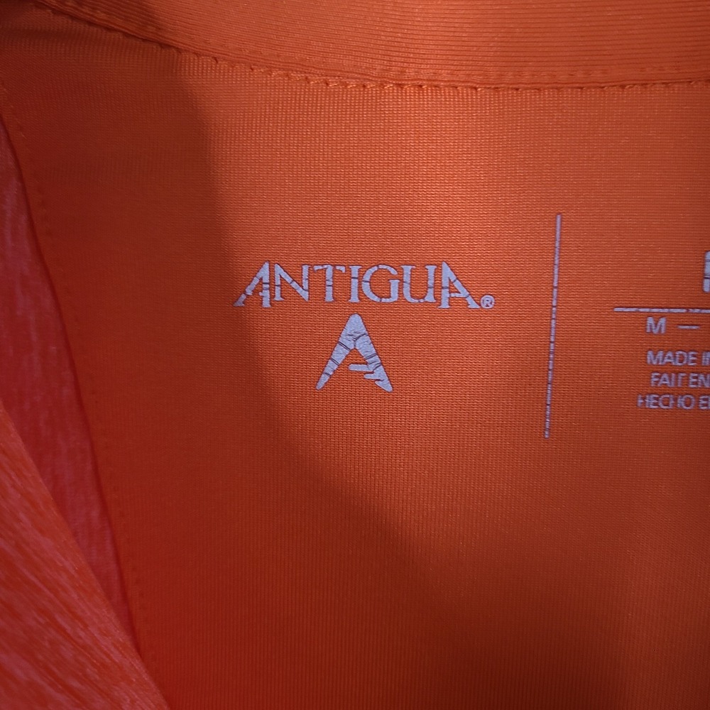 Desales‎ Colts Pullover Mens M Orange 1/4 Zip Antigua HS Soccer Shirt Stretch - Picture 5 of 11